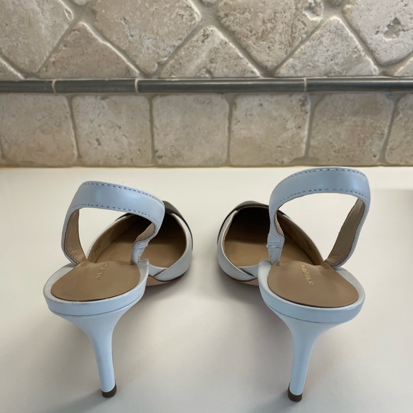 Ann Taylor Two-tone Black and White Women's Slingback Heels - Picture 3 of 4